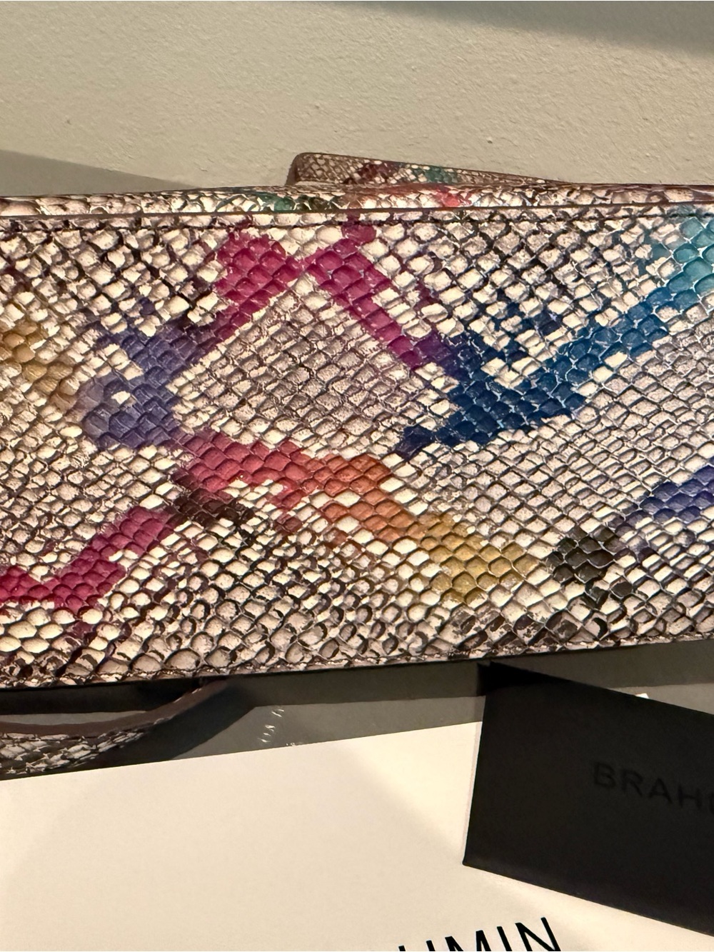 Brahmin Multicolor Python-Print Bag - Picture 3 of 4